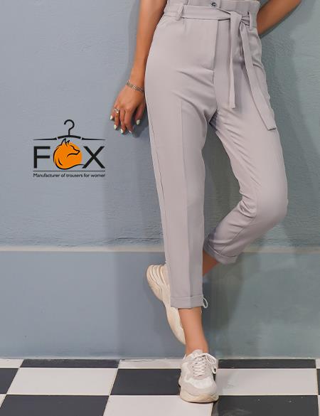 شلوار بوگاتی پارچه ای زنانه مام استایل پیلی دار کد F111